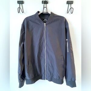 Outdoor Jacket, men’s Large, dark gray lightweight windbreaker bomber jacket